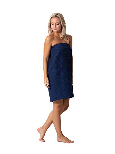 Image of Robe Direct Quick Dry, Lightweight Waffle Spa /Bath Wrap with Adjustable Closure & Elastic Top