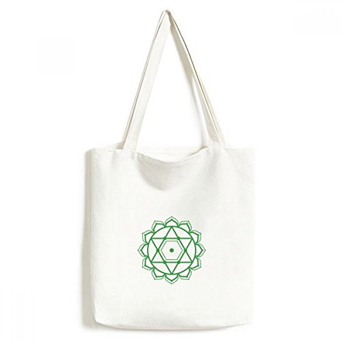 Sac artisanat en toile lavable et réutilisable motif étoile géométrie fleur