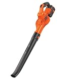 BLACK+DECKER Cordless Leaf Blower, 40V MAX , Leaf Blower Cordless with Battery and Charger, 125 MPH Air Speed, Lightweight Handheld Yard Sweeper (LSW40C)