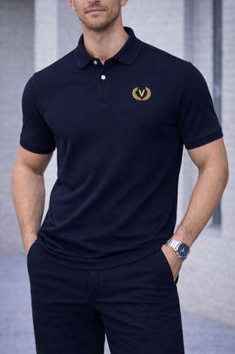 Image of Mack Jonney Men's Cotton Polo T-Shirt|Solid Regular Fit|Half Sleeve Collar T-Shirt for Casual Wear-MJ-32