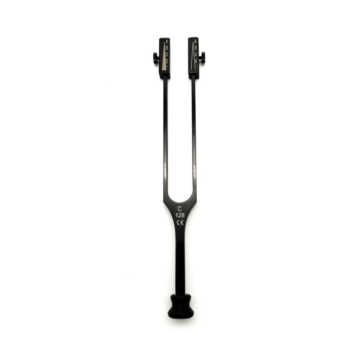 Stimmgabel nach Rydel Seiffer c128/c64 Hz - hochglanz schwarz mit gravierten Dämpfern
