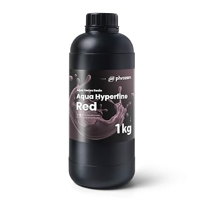 phrozen Aqua Hyperfine Photopolymer Resin for 9K, 12K or Higher Resolution 3D Printers, 405nm LCD UV-Curing 3D Printing with Low Shrinkage & Superior Precision, Smooth Surface Finish (Red, 1KG)