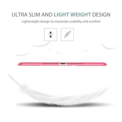 Image of ProCase Smart Case for iPad 9.7 Inch iPad 6th /5th Generation 2018 2017(Model: A1893 A1954 A1822 A1823), Ultra Slim Lightweight Stand Cover with Translucent Frosted Back -Melonpink