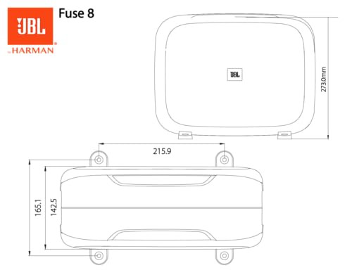 JBL Fuse Juego de subwoofer Coche Doble 2 x 8 Pulgadas de 600 vatios - Separados como 2 Altavoces de Graves Planos o Juntos como un Altavoz de Graves Vertical acoplado en el Maletero