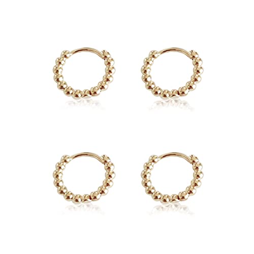 LuLiyLdJ Creolen, 2 Paar Creolen Gold (8mm/10mm/) | Ohrringe Gold Ohrringe Ohrringe Damen Herren Mädchen Cover