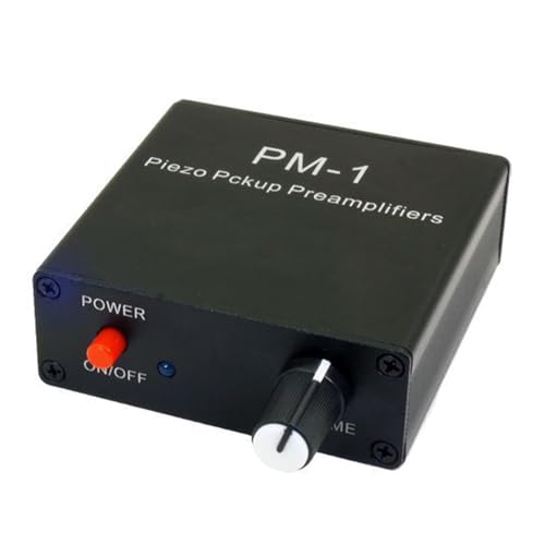 Yunyaobrand High Impedance Guitar and Violins Preamp Piezo Pickup Preamplifiers with Rechargeable Battery for Piezo Pickup 6.35mm