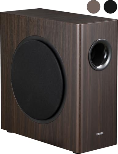 Edifier 【VGP2025 金賞】 (エディファイア) T5s 8 インチ 70W サブウーファー アンプ内蔵 アクティブスピーカー （薄型ニューデザイン）｜周波数特性 35Hz~115Hz｜0°/180° 位相制御 ｜ 3.5mm AUX/RCA 接続 （ケーブル同梱）｜ Edifier 全系列 M60 MR3 MR4 MR5 G2000 G2000Pro 等 ＋ 他社 2.0ch 対応の画像