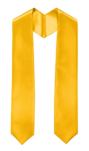 GradPlaza Plain Graduation Stole Sash 60'' Long Adults Sash for High School and College