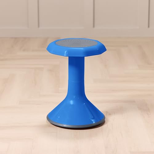 Image of Back2School Express Wobble Sensory Stool for Classroom - 18 inch Active Flexible Seating Chair for Kids, 220lb Capacity, GREENGUARD Gold Certified, Blue