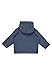 Sterntaler Babyjacke zum Wenden – mit Kapuze & Dino Rexi-Applikation – Baumwolljersey – bequeme Jungen Jacke mit Druckknöpfen – Pünktchen-/Uni-Design - Babykleidung ab Geburt – graublau – Größe 74