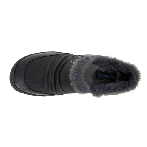 JBU Women's Heather Faux Fur Collar Fashion Comfort Casual Slip On Shoe4