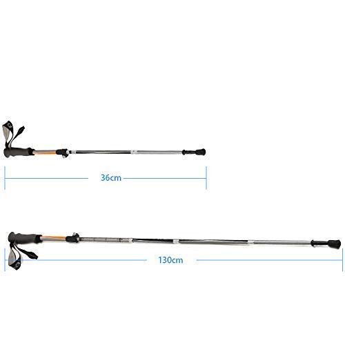 Foto von Verstellbare Handschlaufen, Trekkingstöcke mit Anti-Shock-System und Schnellverschluss, Trekkingstöcke zum Wandern, Camping, Klettern, Backpacking, 2 Stück Good and Perfect
