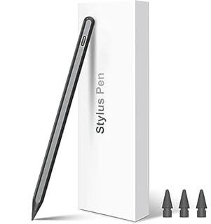 HATOKU Pencil 2nd Generation Wireless Charging, Pencil for iPad with Tilt & Palm Rejection, Magnetic Stylus Pen Compatible with ipad Air 3/4/5, ipad Mini 5/6, ipad 6/7/8/9/10, ipad Pro 11/12.9 (Black)