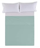 AlexandreHouse SABANA ENCIMERA color aqua - Cama de 200 100% algodón - 144 hilos. Gramage: 115