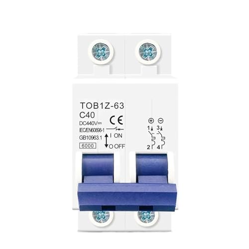 Disjoncteur photovoltaïque 20A DC 440V courbe C avec coupure magnétothermique rapide