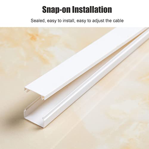 Canaleta para cables de piso autoadhesiva, 1 m, blanco miniatura 5