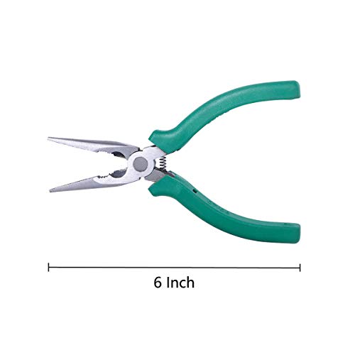 6 Inch Precision Long Reach Needle Nose Pliers with Wire Cutter for Jewelry Making/Bending Wire/Handcraft/PCB Board/Working in Tight Areas by NIDAYE - Image 5