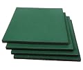 MYOYAY 4 Pack Interlocking Tiles 20"x20"x1" Heavy Duty Rubber Tile Green Non-Slip Flooring Mat for Playground Park Gym Indoor and Outdoor, Cover 11.12 Sq.FT