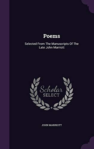 Poems: Selected from the Manuscripts of the Lat... 134319220X Book Cover