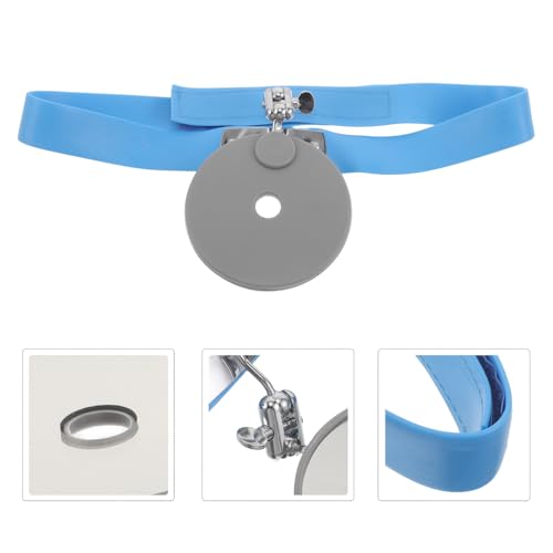 SHINEOFI Verstellbarer Stirnbandspiegel aus Edelstahl und Silikon für Ärztliche Untersuchungen Kopfreflektor mit Schwenkmechanismus für Hno und Chirurgische Anwendungen