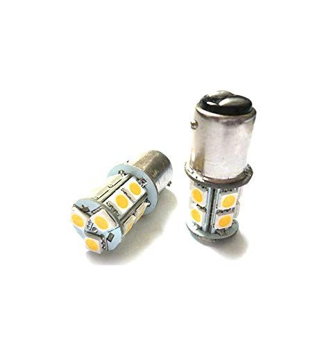 2 Lampade Led Barca BA15D Bianco Caldo 12V 24V 3W
