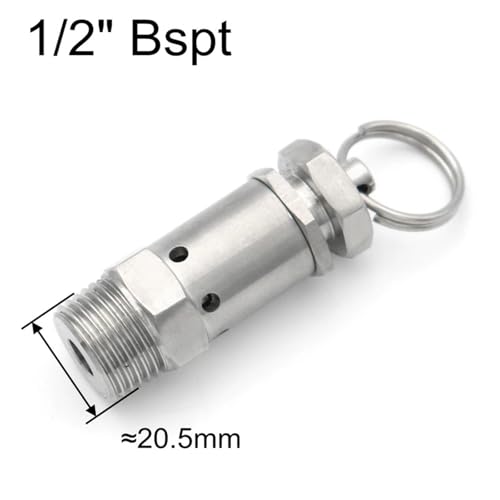 Válvula de seguridad en acero inoxidable SS304 de 1/2 pulgada para control de aire 5