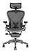 Aeron Chair by Herman Miller - Highly Adjustable Graphite Frame - with PostureFit - Carbon Classic (Medium)