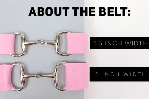 Equestrian Elastic Belt with snaffle bit buckle. Invisible, No show buckle. Equestrian Gift. Show Belt.4