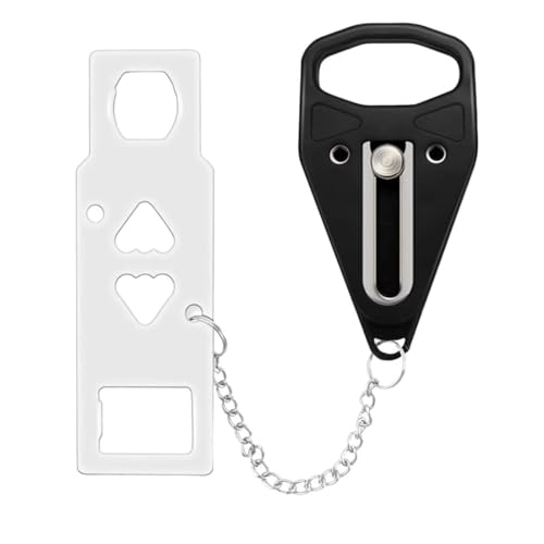 JYNVO Cerradura Portatil Puerta, Pestillo Puerta Sin Agujeros para Viajar con Seguridad, Cerrojo Puerta Sin Agujeros Antirrobo para Viajes, Hotel, Casa, Apartamento