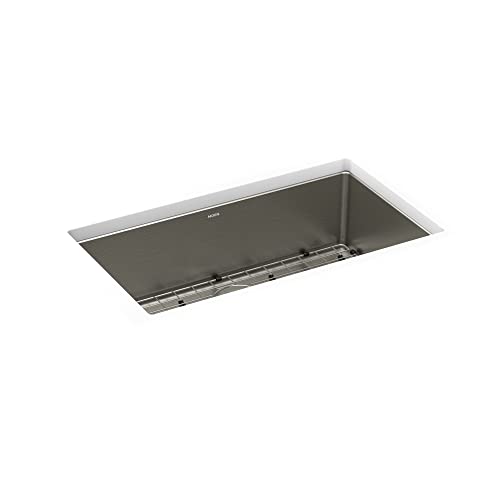 Moen 33"X 22"X 9" Stainless Steel 18-Gauge Single Bowl Dual Mount Apron Front Modern Kitchen Sink With Bottom Grid Included, Gs181092B #TOP3