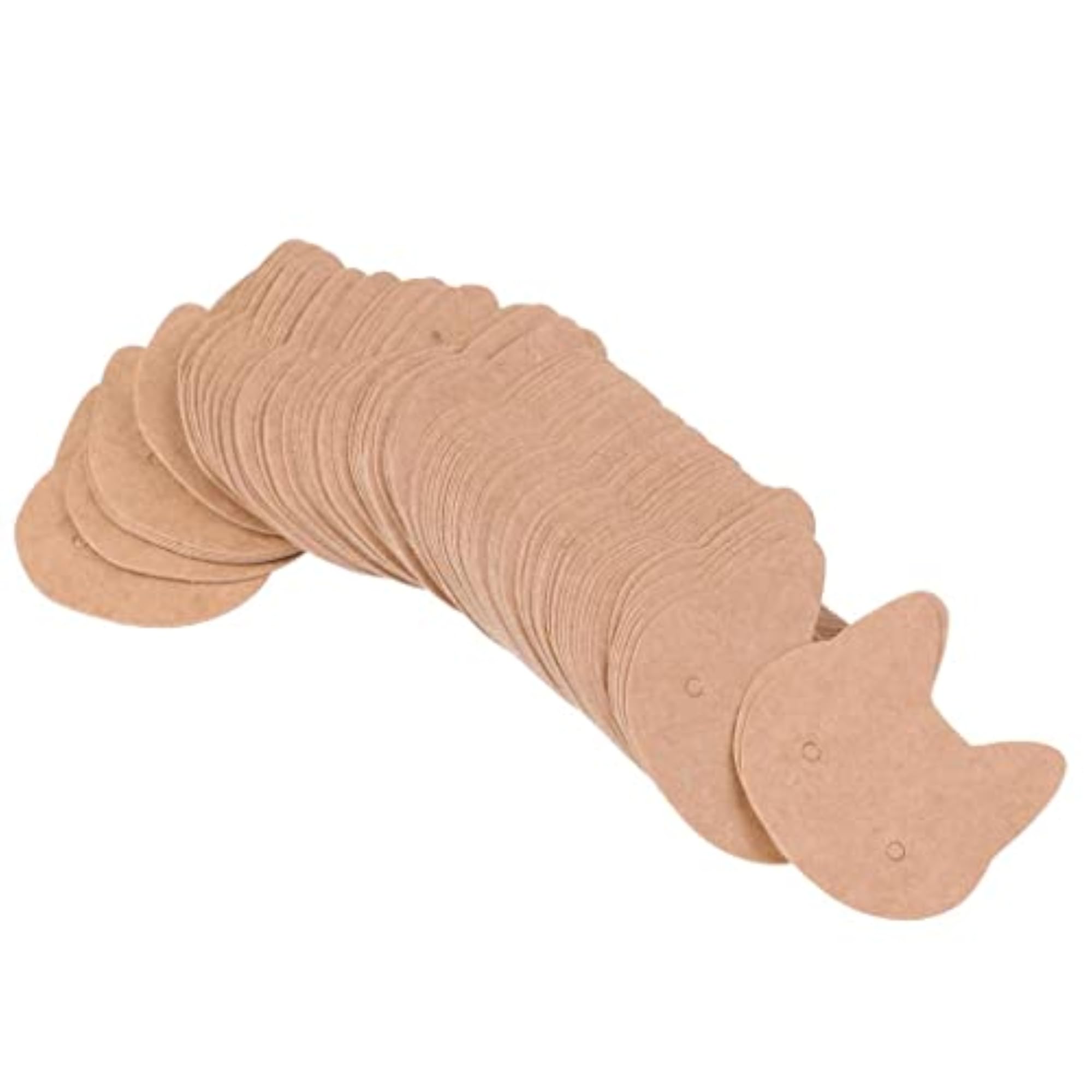 100 Pieces Kraft Paper Cat Earring Display Tags Cards