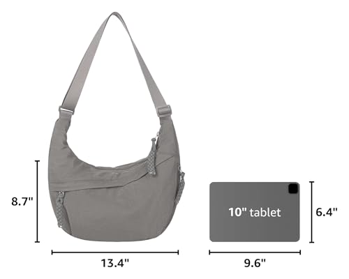 Image of Lushandy Nylon Crescent Crossbody Bags for Women, Medium Slouchy Hobo Crossbody Bag Checkered Purse Luna Bag for Travel