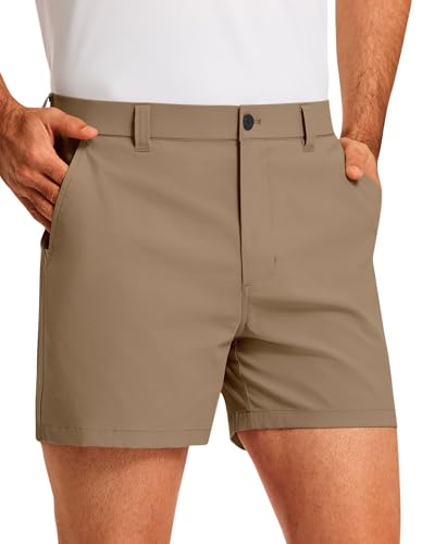 Image of PULI Golf Shorts Men 5 Inch Inseam Stretch Casual Dress Shorts with Pockets Waterproof Lightweight Quick Dry