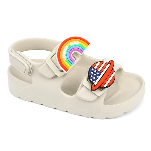 Image of ChayChax Toddler Boys Girls Double Buckle Sandals Children's Adjustable Back Strap Water Sandal
