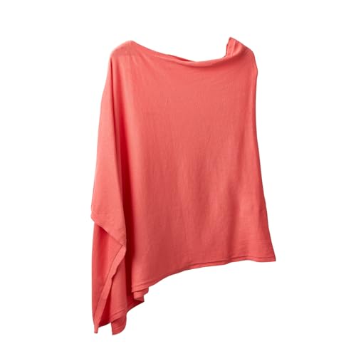 Image of Hadley Wren Women's Classic Colorblock Everyday Cotton Poncho, Black Solid Solid