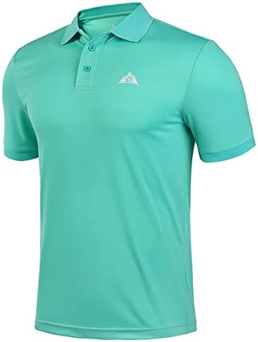 BYLESIN Men’s Regular-fit Quick-Dry Golf Polo Shirt Short Sleeve Solid Breathable Sport Polo Shirts