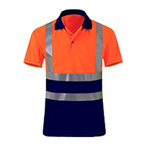 Warnschutz Poloshirt Herren - Warnshirt Herren Baumwolle - Warnschutz T Shirt Herren Orange - Arbeitsjacke Damen Wasserdicht - Warn Jacke Bequeme Leicht Lang Kurzarm Unisex T-Shirt Workout Sicherheits