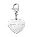Produktbild Hanessa Gravierter Edel-Stahl Schlüsselanhänger mit Wunsch Gravur Edelstahl Herz Anhänger in Silber mit individuellem Text, Geschenk für die Frau oder Freundin Geschenk zum Muttertag