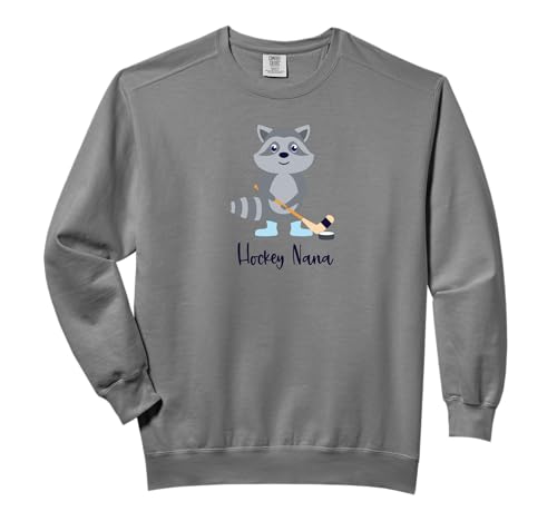 Hockey Nana Cute Grandma Ice Hockey Winter Sports Comfort Colors Adult Sweatshirt