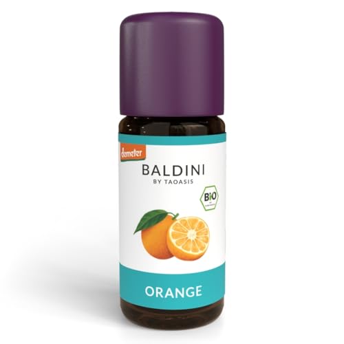 Baldini Bio Orangenöl 10ml - 100% Naturreines Ätherisches Öl - Lebensmittelqualität - Vegan - für Speisen Getränke & Aroma Diffuser - aus Italien