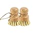 BeyondNice Natural Coir Sisal Hemp Dish Brush with Handle, Scrub Brush for Cleaning Kitchen and Washing Dishes, for Sink, Pots, Pans, Cleaning Brushes Tools (Sisal Head 2 Pack)