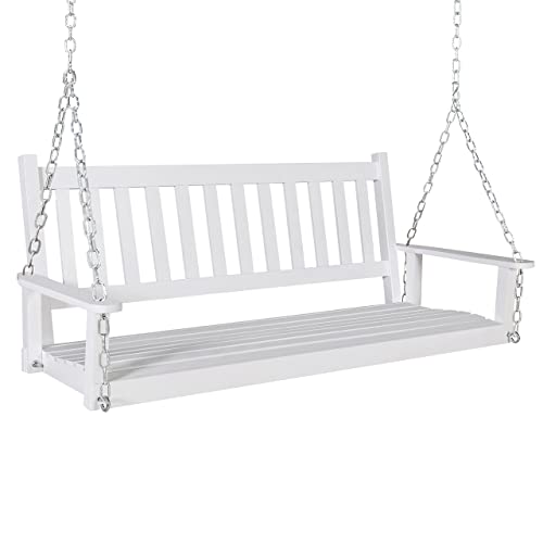 Outdoor Patio Hanging Wooden Porch Swing