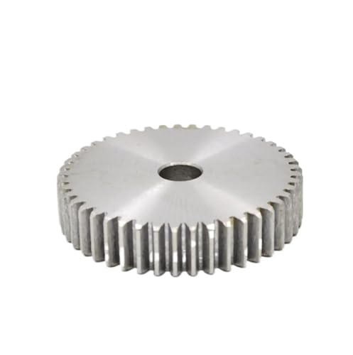 Bevel Gear Pinion Hardware Mechanical 1pcs Carbon Steel Mod 1 Spur Gear 28-43 Tooth Thick 10mm Metal Transmission Pinion Gear(42 Teeth)