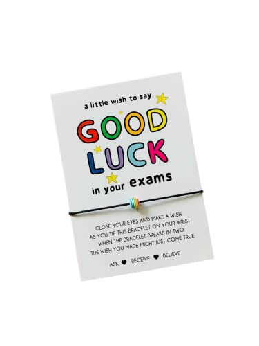 Good luck in your exams wish string bracelet | Gift for starting GCSEs | Exams gift | Mock exams present | A levels