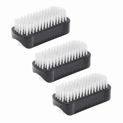 PARSA Beauty Nagelbürste 3er-Set Schwarz Handbürste doppelseitig
