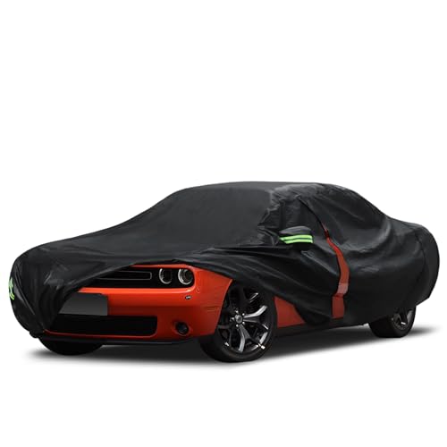 Image of Car Cover Custom Fit for Dodge Challenger 2008-2026, Migaven Waterproof Full Exterior Cover Rain Sun Hail Protection with Door Zipper & Inner Cotton