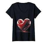 Mujer Amor De Corazón – Pareja Romántica Camiseta Cuello V