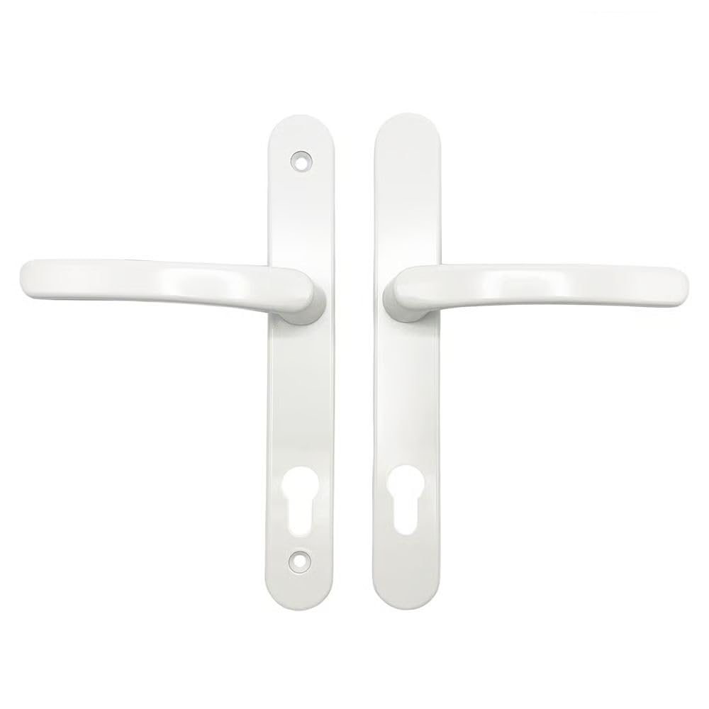 Lever uPVC Multipoint Door Handles, Sprung, 92mm PZ, 200mm Screw Centres, for uPVC, Composite, and Wooden Doors, Pair
