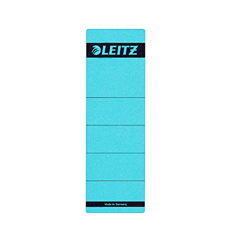 Leitz Rückenschild selbstklebend für Standard- und Hartpappe-Ordner, 10 Stück, 80 mm Rückenbreite, Kurzes und breites Format, 62 x 192 mm, Papier, blau, 16420035 Leitz Rückenschild selbstklebend für Standard- und Hartpappe-Ordner, 10 Stück, 80 mm Rückenbreite, Kurzes und breites Format, 62 x 192 mm, Papier, blau, 16420035