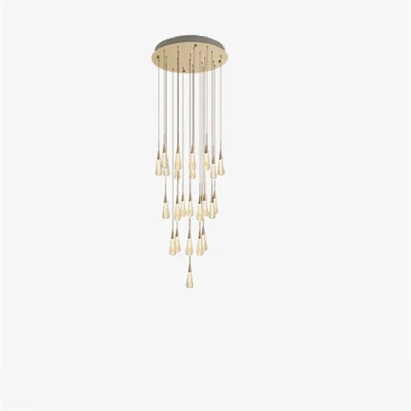 Lámpara de araña LED de Cristal nórdico Creativa para Edificios dúplex, Villas, restaurantes, dormitorios, mesitas de Noche, iluminación Decorativa para escaleras (24 Cabezales Cortos)